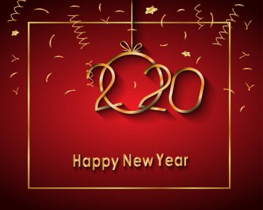 2020 Yeni Yıl Davetiyeleriniz, tebrik kartlarınız ya da noelleriniz için mutlu yıllar..