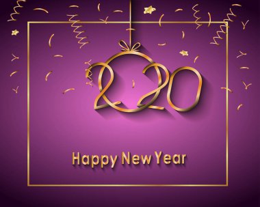 2020 Yeni Yıl Davetiyeleriniz, tebrik kartlarınız ya da noelleriniz için mutlu yıllar..