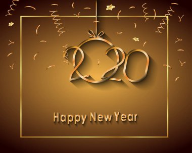 2020 Yeni Yıl Davetiyeleriniz, tebrik kartlarınız ya da noelleriniz için mutlu yıllar..