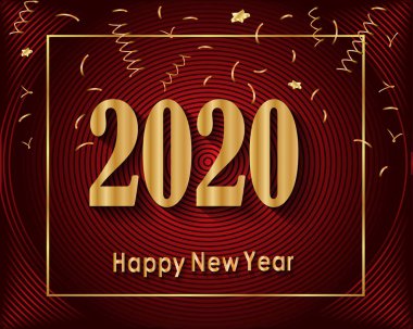 2020 Yeni Yıl Davetiyeleriniz, tebrik kartlarınız ya da noelleriniz için mutlu yıllar..