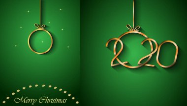 Sezonluk davetiyeleriniz, festival posterleri, tebrik kartlarınız için 2020 Mutlu Noeller arka plan.