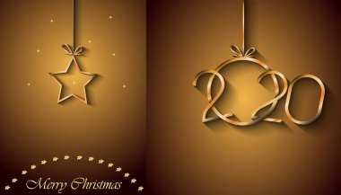 Sezonluk davetiyeleriniz, festival posterleri, tebrik kartlarınız için 2020 Mutlu Noeller arka plan.
