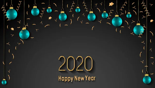 2020 Happy New Year Achtergrond Voor Seizoensgebonden Uitnodigingen Feestelijke Posters — Stockvector