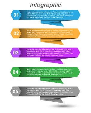 Modern Tasarım Şablonu, bilgi grafikleri ve web düzeni için pankartlar için kullanılabilir.