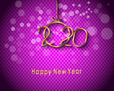 Sezonluk davetiyeleriniz, festival posterleri, tebrik kartlarınız için 2020 Happy New Year arka planı.