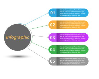 Bilgi-grafik tasarım şablonu. Sıralama ve istatistikleri görüntülemek için fikir.