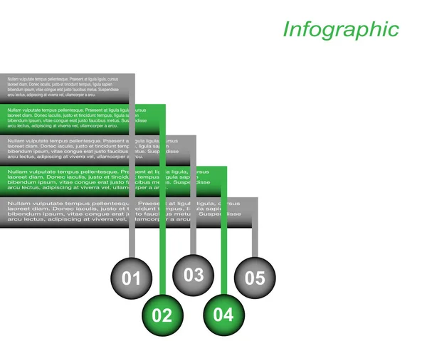 Modello Design Info Grafico Idea Visualizzare Classifica Statistiche — Vettoriale Stock