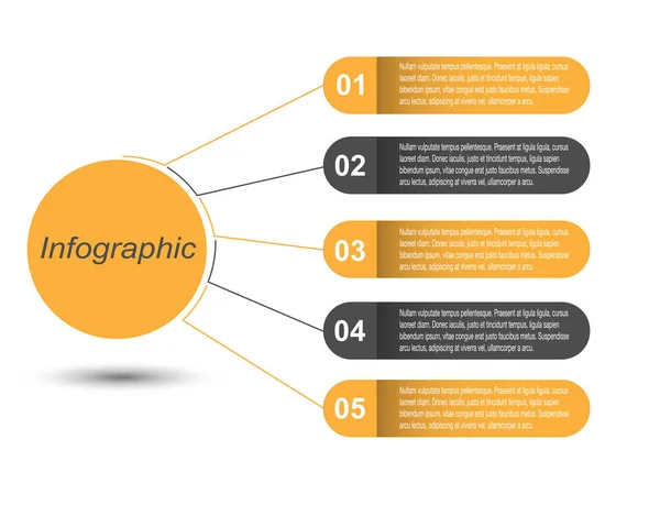 Modello Design Info Grafico Idea Visualizzare Classifica Statistiche — Vettoriale Stock