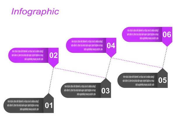 Modello Design Info Grafico Idea Visualizzare Classifica Statistiche — Vettoriale Stock