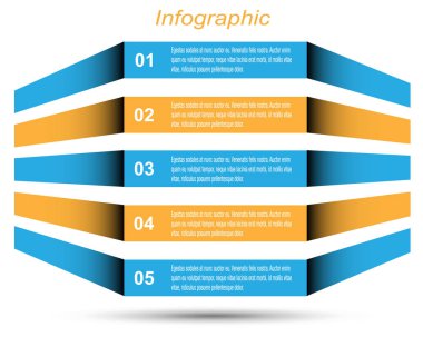 Modern Tasarım Şablonu, bilgi grafikleri ve web düzeni için pankartlar için kullanılabilir.