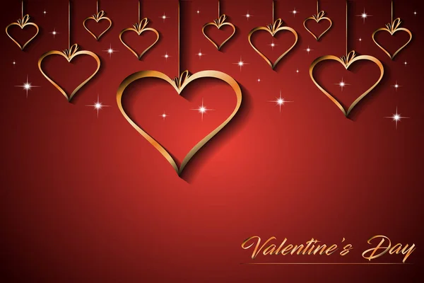 Happy Valentine Day Your Seasonal Invitations Postcard Card — Stock Vector
