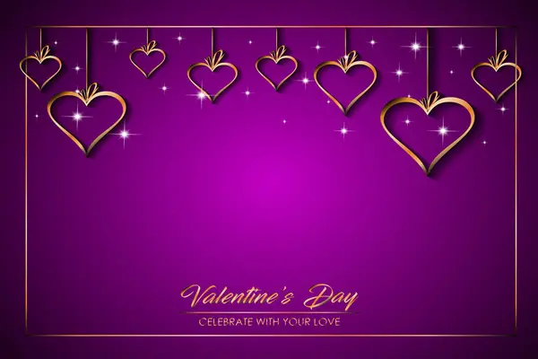 Feliz Día San Valentín Para Sus Invitaciones Temporada Postal Tarjeta — Vector de stock