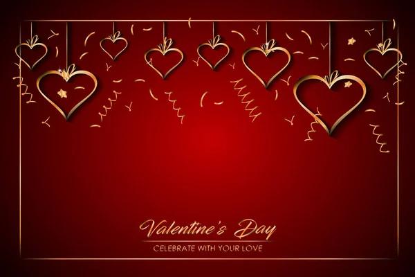 Boldog Valentin Napot Szezonális Meghívóknak Képeslapoknak Kártyáknak — Stock Vector