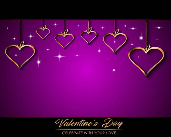 Happy Valentine Day Your Seasonal Invitations Postcard Card — Stock Vector