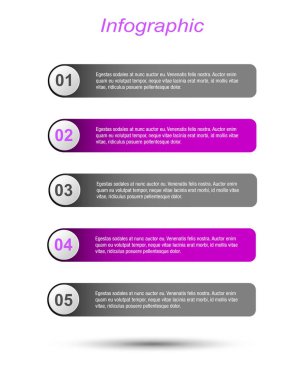 Modern Tasarım Şablonu, bilgi grafikleri ve web düzeni için pankartlar için kullanılabilir.