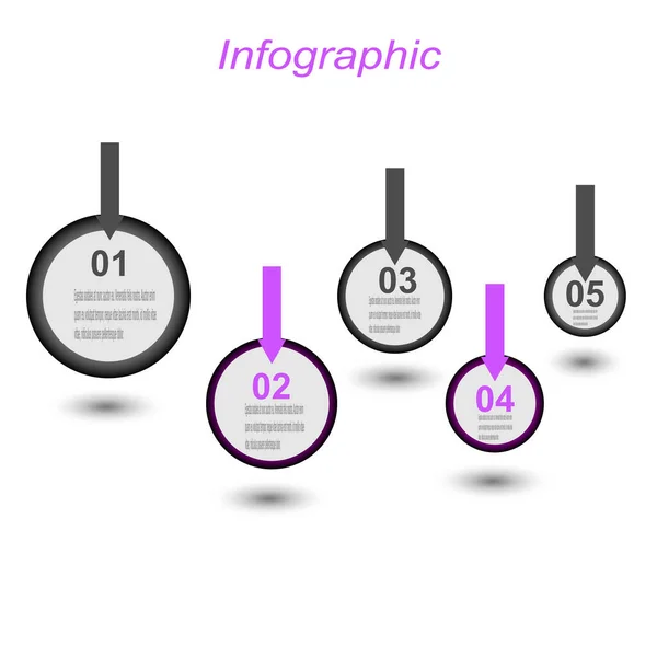 Modello Design Info Grafico Idea Visualizzare Classifica Statistiche — Vettoriale Stock