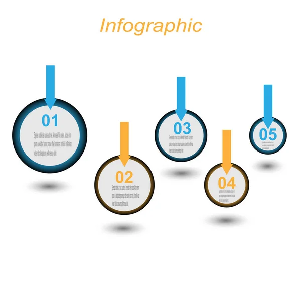 Modello Design Info Grafico Idea Visualizzare Classifica Statistiche — Vettoriale Stock