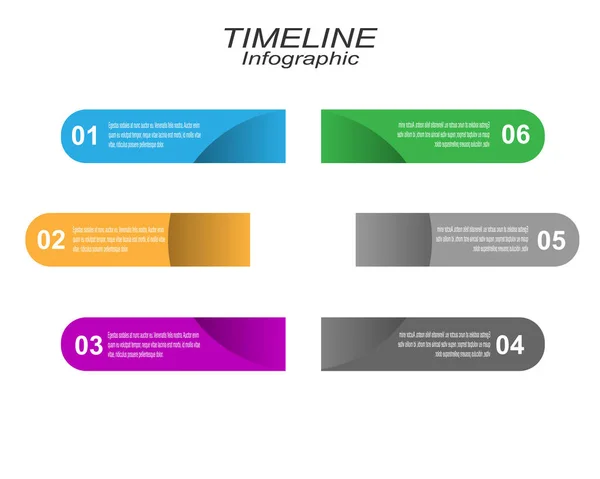 Business Time Line Infografica Design — Vettoriale Stock