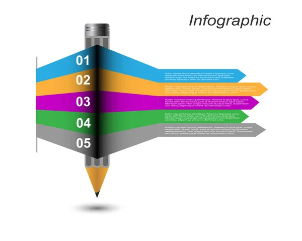 情報グラフィック デザイン テンプレートです アイデアのランキングや統計情報を表示するには — ストックベクタ