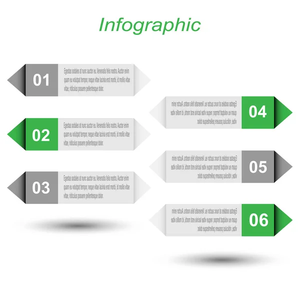 Abstract Schritte Infografik Hintergrundvorlage Für Website Layout — Stockvektor