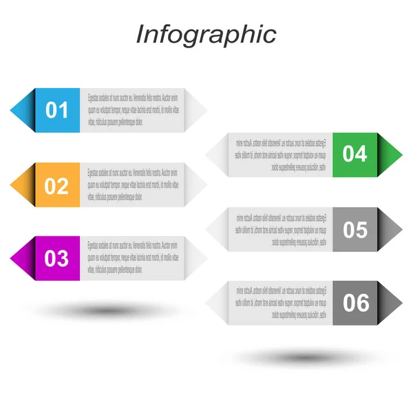 Absztrakt Lépések Infografika Háttér Sablon Weboldal Elrendezés — Stock Vector