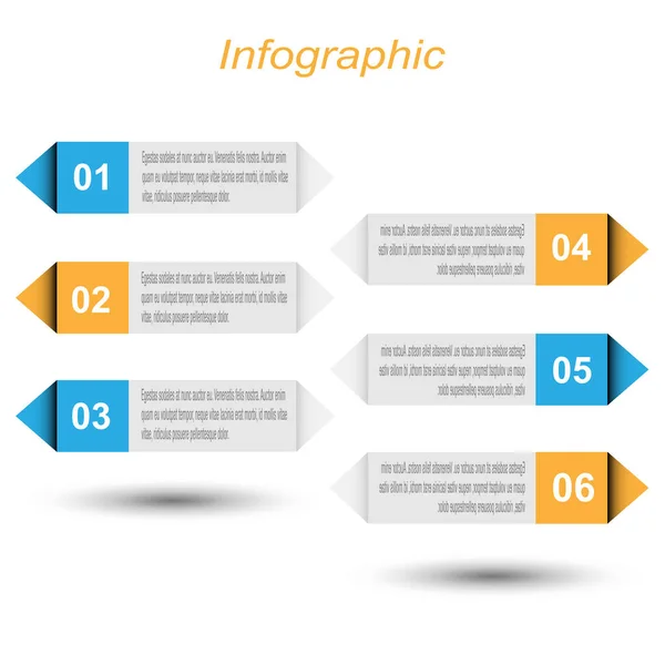 Αφηρημένη Βήματα Infographics Πρότυπο Φόντου Για Διάταξη Ιστοχώρου — Διανυσματικό Αρχείο