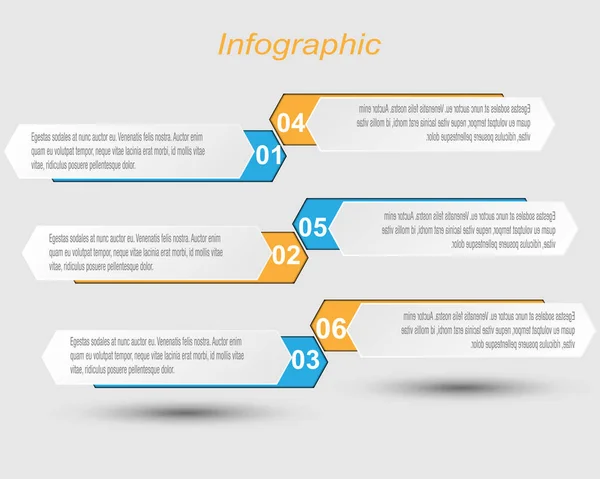 Sammanfattning Steg Infographics Bakgrund Mall För Webbplats Layout — Stock vektor