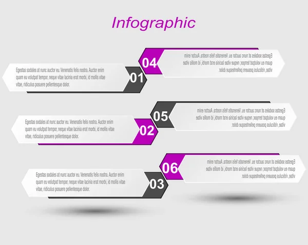 Sammanfattning Steg Infographics Bakgrund Mall För Webbplats Layout — Stock vektor