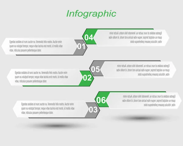 Abstract Stappen Infographics Achtergrond Template Voor Website Lay Out — Stockvector