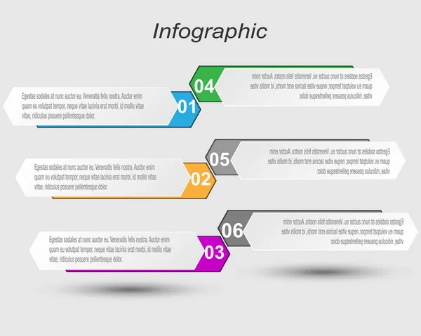 Abstract Steps Infographics Background Template Website Layout — Stock Vector