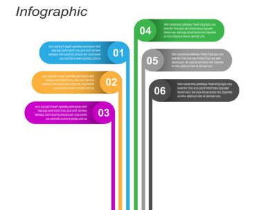 Bilgi-grafik tasarım şablonu. Sıralama ve istatistikleri görüntülemek için fikir.