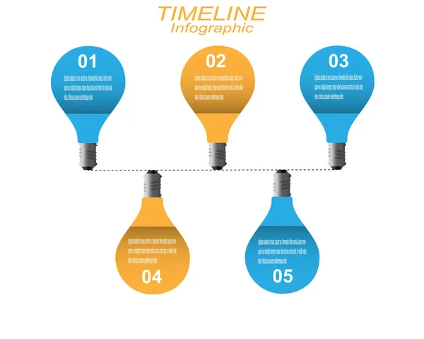 Σχεδιασμός Business Time Line Infographics — Διανυσματικό Αρχείο