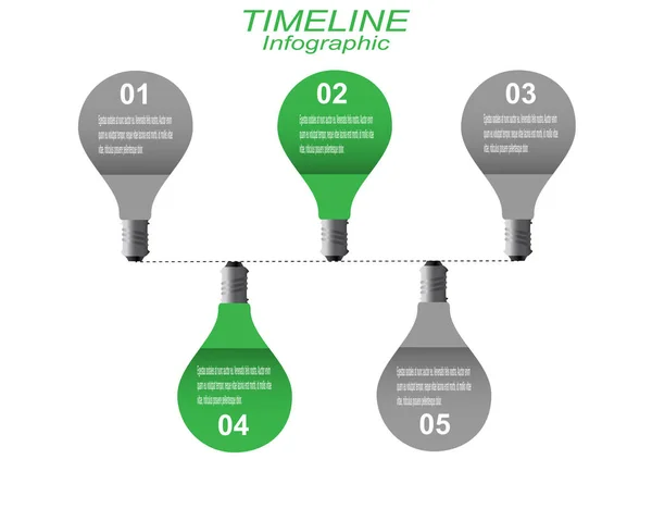 Negocios Línea Tiempo Infografías Diseño — Vector de stock