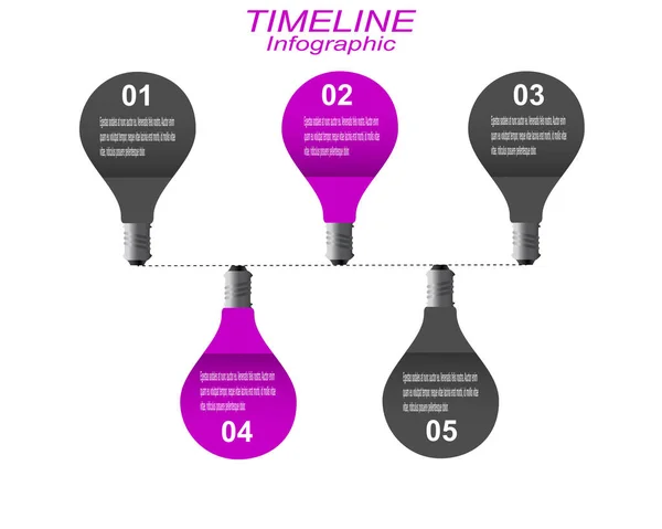 Business Time Line Infographics Design — Stock Vector
