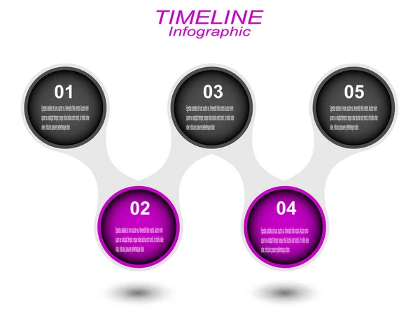 Business Time Line Infographics Design — Stock Vector