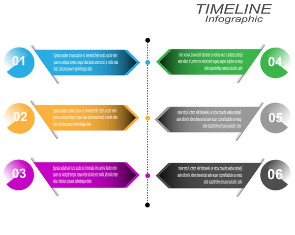 Business Time Line Infographics Design — Stock Vector