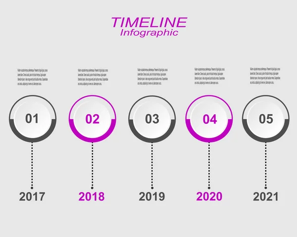 Affärstidslinje Infographics Design — Stock vektor