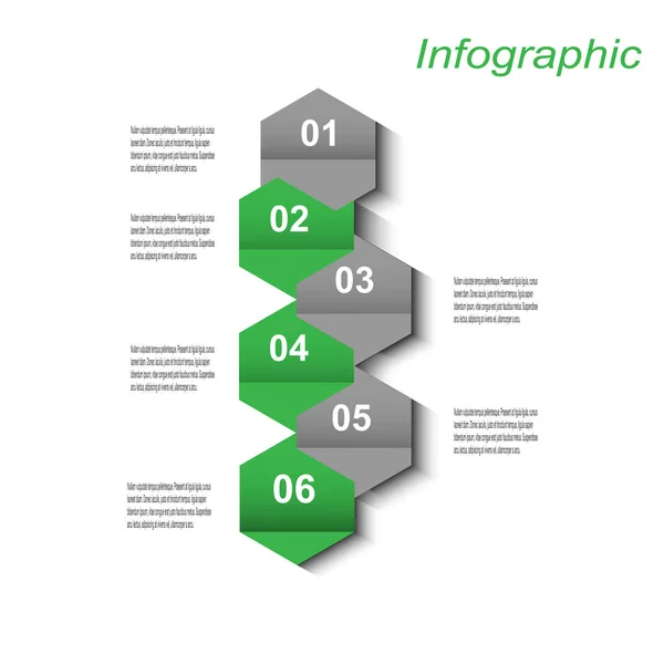 Modello Design Info Grafico Idea Visualizzare Classifica Statistiche — Vettoriale Stock