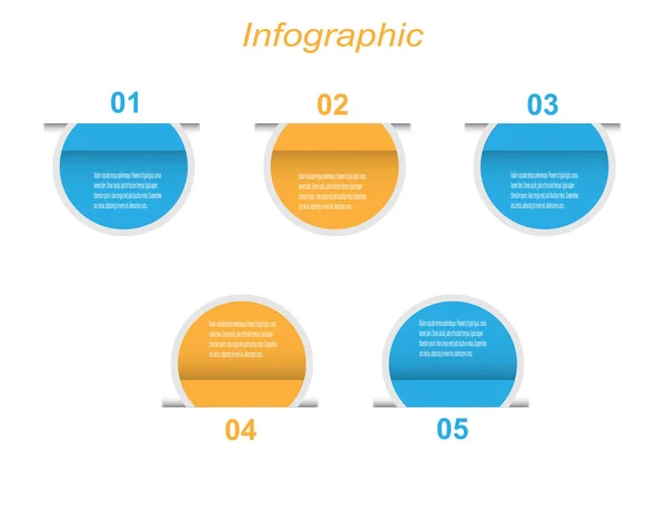 Modello Design Info Grafico Idea Visualizzare Classifica Statistiche — Vettoriale Stock