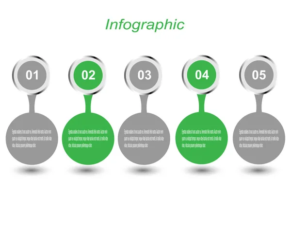 Modello Design Info Grafico Idea Visualizzare Classifica Statistiche — Vettoriale Stock