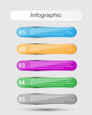 Modern Tasarım Şablonu, bilgi grafikleri ve web düzeni için pankartlar için kullanılabilir.