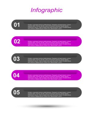 Modern Tasarım Şablonu, bilgi grafikleri ve web düzeni için pankartlar için kullanılabilir.