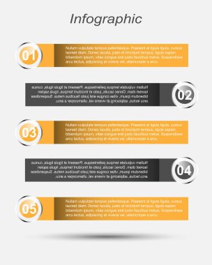 Modern Tasarım Şablonu, bilgi grafikleri ve web düzeni için pankartlar için kullanılabilir.