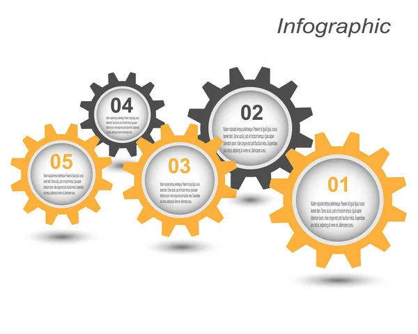 Modello Design Info Grafico Idea Visualizzare Classifica Statistiche — Vettoriale Stock