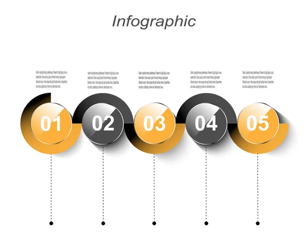 情報グラフィック デザイン テンプレートです アイデアのランキングや統計情報を表示するには — ストックベクタ