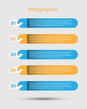 Modern Tasarım Şablonu, bilgi grafikleri ve web düzeni için pankartlar için kullanılabilir.