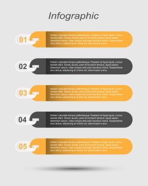 Modern Tasarım Şablonu, bilgi grafikleri ve web düzeni için pankartlar için kullanılabilir.