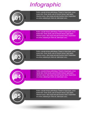 Modern Tasarım Şablonu, bilgi grafikleri ve web düzeni için pankartlar için kullanılabilir.