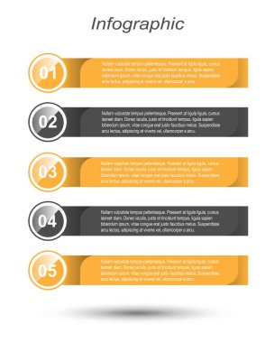 Modern Tasarım Şablonu, bilgi grafikleri ve web düzeni için pankartlar için kullanılabilir.