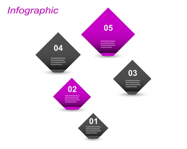 Modello Design Info Grafico Idea Visualizzare Classifica Statistiche — Vettoriale Stock